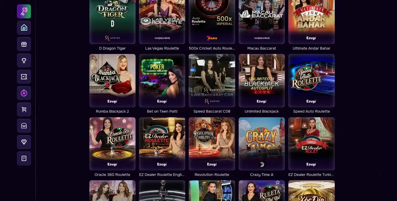 Bc Game casino интерфейс и слоты